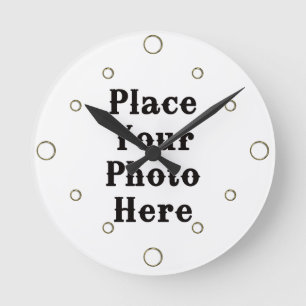 Ihr Foto hier Wall Clock Runde Wanduhr