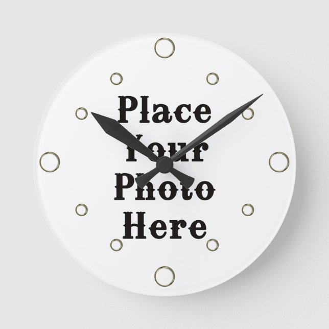 Ihr Foto hier Wall Clock Runde Wanduhr (Vorderseite)