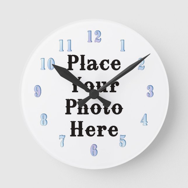 Ihr Foto hier Wall Clock Runde Wanduhr (Vorderseite)