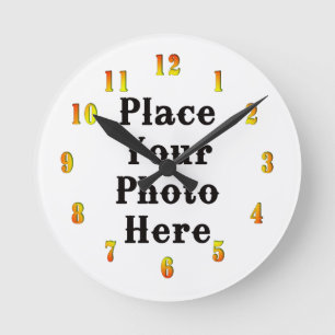 Ihr Foto hier Wall Clock Runde Wanduhr