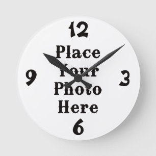 Ihr Foto hier Wall Clock Runde Wanduhr