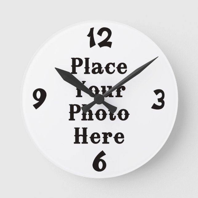 Ihr Foto hier Wall Clock Runde Wanduhr (Vorderseite)