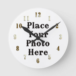 Ihr Foto hier Wall Clock Runde Wanduhr