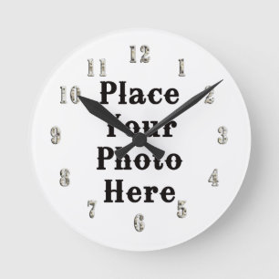 Ihr Foto hier Wall Clock Runde Wanduhr
