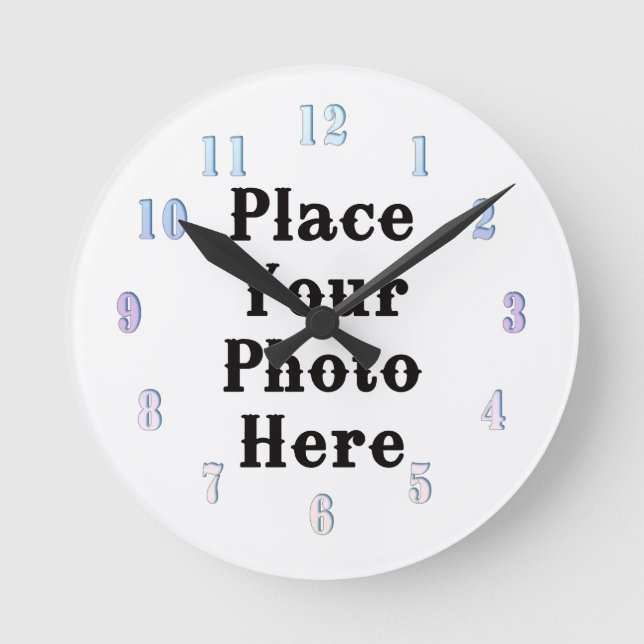Ihr Foto hier Wall Clock Runde Wanduhr (Vorderseite)