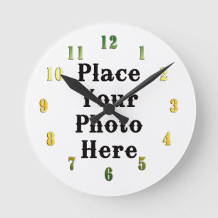 Ihr Foto hier Wall Clock Runde Wanduhr