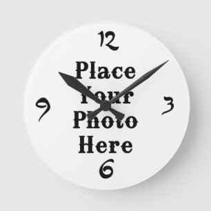 Ihr Foto hier Wall Clock Runde Wanduhr
