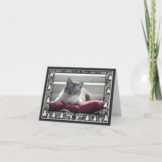 Ihr Foto Hochzeit danke Ihnen Schwarz-Weiß-Kunst (Vorderseite)