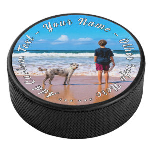 Ihr Foto Hockey Puck Geschenk mit eigenem Textname