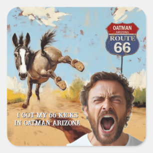 Ihr Foto, Hol deine Kicks, Haferflocken arizona, E Quadratischer Aufkleber