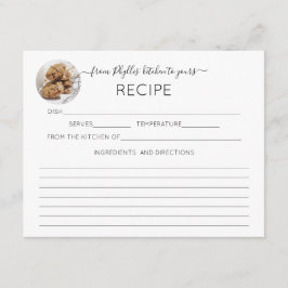 Ihr Foto Ihr Name Kalligrafie Rezeptkarte Begleitkarte