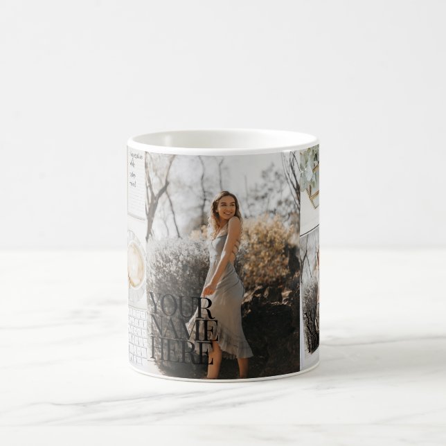 Ihr Foto im Magazin! Personalisiert Chic Coffee M Kaffeetasse (Mittel)