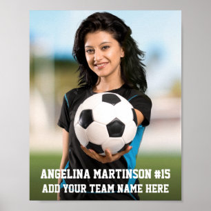 Ihr Foto im maßgeschneiderten Fußball- oder Sportr Poster