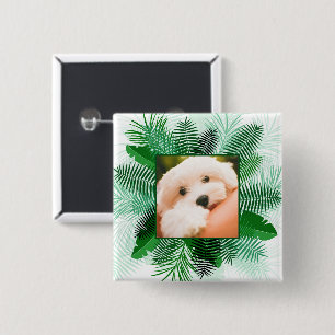 Ihr Foto in benutzerdefinierten Palm-Leaf-Rahmen-S Button