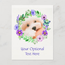 Ihr Foto in Blume Gestaltete Postkarte