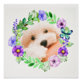 Ihr Foto in einem benutzerdefinierten Blume Rahmen Poster