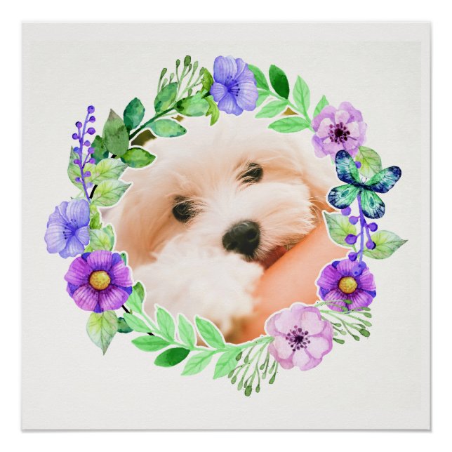 Ihr Foto in einem benutzerdefinierten Blume Rahmen Poster (Vorderseite)