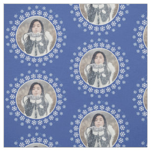 IHR FOTO in einem Snowflake Rahmen, kundenspezifis Stoff