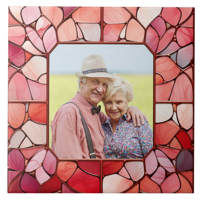 IHR Foto in Imitaten Stainless-Glasrahmen Fliese (Vorderseite)