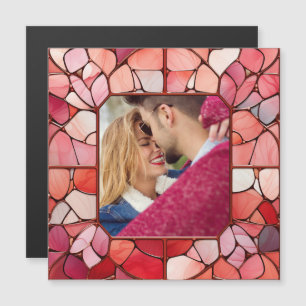 IHR Foto in Imitaten Stainless-Glasrahmen Magnetkarte
