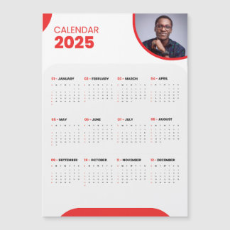 Ihr Foto individuell anpassbar 2025 Kalender Magne Magneteinladung