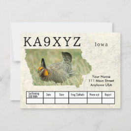 Ihr Foto Iowa Shaped Cutout Custom QSL Postcard Postkarte