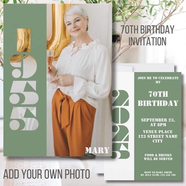 Ihr Foto Jahr 1955 70. Geburtstag Einladung (Von Creator hochgeladen)