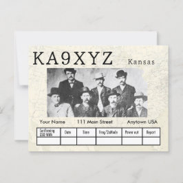 Ihr Foto Kansas Shaped Cutout Custom QSL Postkarte