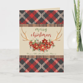 IHR FOTO Kariertes Wald Antler Weihnachten