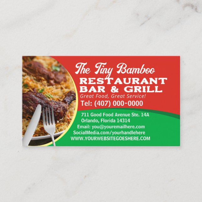 Ihr Foto Koch Cook Restaurant Catering Services Visitenkarte (Vorderseite)