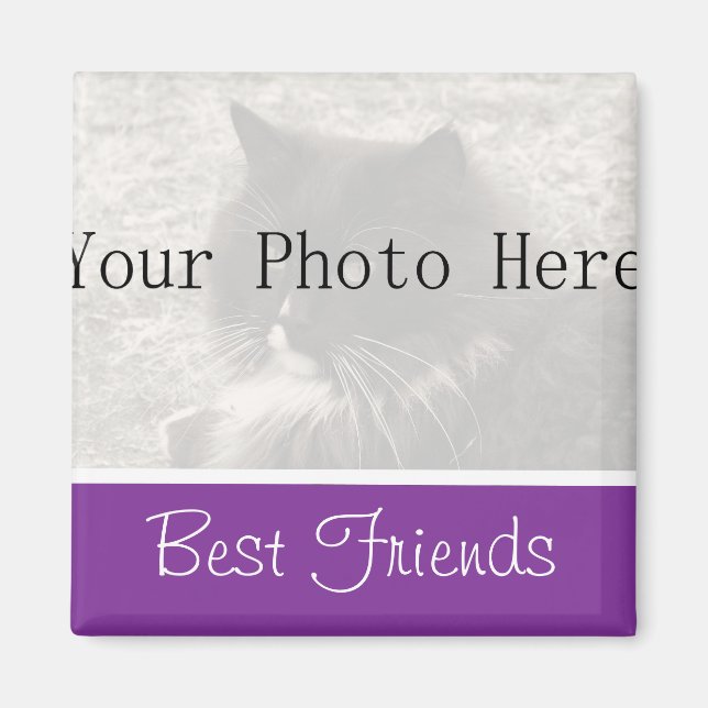 Ihr Foto - Lila Magnet der besten Freunde (Vorne)