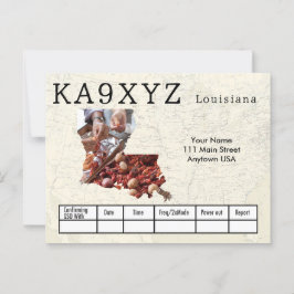 Ihr Foto Louisiana Shaped Cutout Custom QSL Postkarte