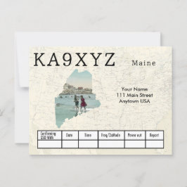 Ihr Foto Maine Cutout Custom QSL Postcard Postkarte