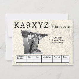 Ihr Foto Minnesota Shaped Cutout Custom QSL Postkarte