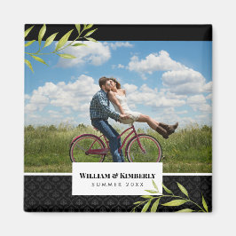 Ihr Foto mit Laurel und Damask personalisiert Magnet