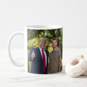 Ihr Foto mit Präsident Donald Trump 2024 Funny Kaffeetasse