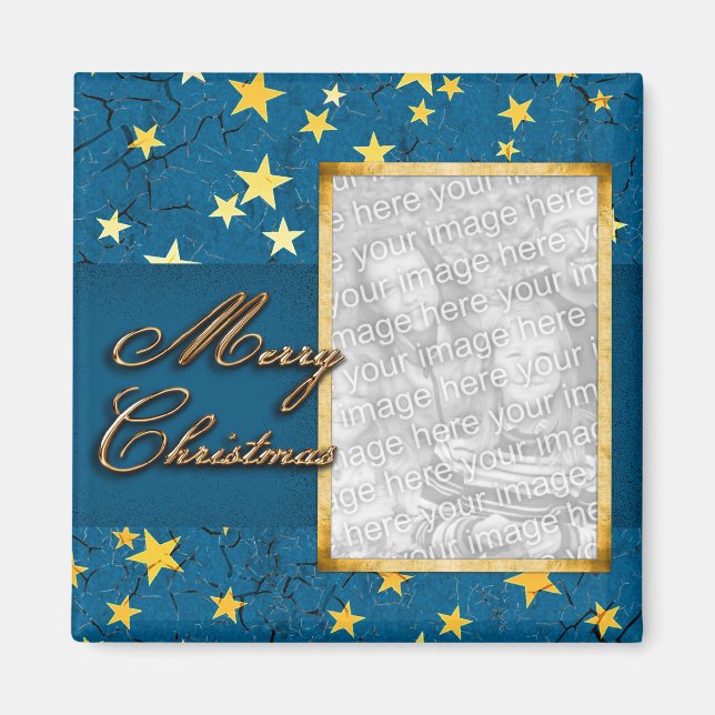 Ihr Foto mit Weihnachtsstern Magnet (Vorne)