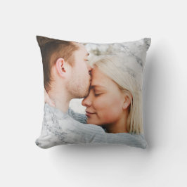 Ihr Foto mit weißem Marmor Kissen