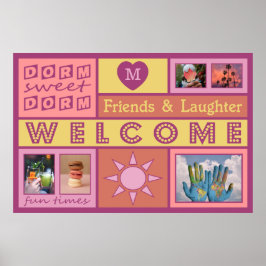 IHR FOTO & MONOGRAM individuelles Schlafzimmerplak Poster