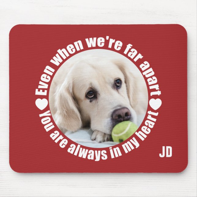 IHR FOTO & Monogramm weit weg von der Liebe Mousep Mousepad (Vorne)