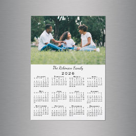 Ihr Foto Name Anpassbarer 2026 Kalender Magnet