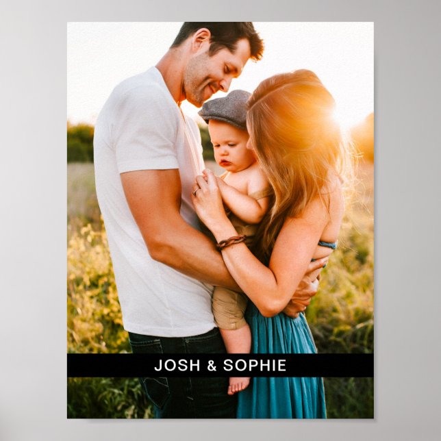 Ihr Foto & Name Wall Poster (Vorne)