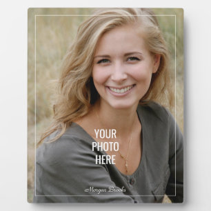 Ihr Foto oder Kunst hier, DIY Name Weiße Rand Text Fotoplatte