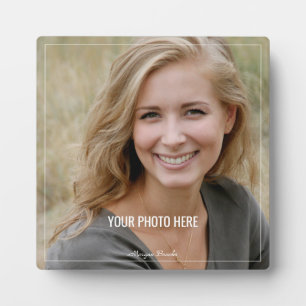 Ihr Foto oder Kunstwerk, Name, dünner weißer Rand, Fotoplatte