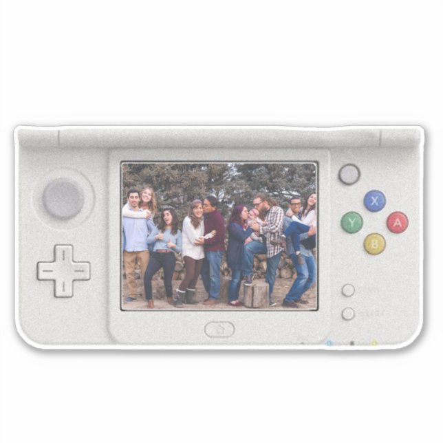 Ihr Foto Old School Handheld Electronic Gaming Aufkleber (Vorderseite)