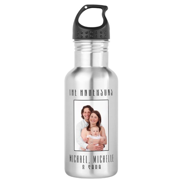 Ihr Foto Personalisiert Name Edelstahlflasche (Vorderseite)