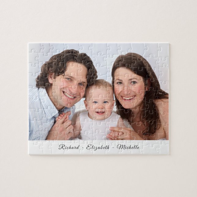 Ihr Foto Personalisiert Name Jigsaw Puzzle (Horizontal)