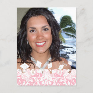 Ihr Foto Pink Abschluss Open House Einladungspostkarte