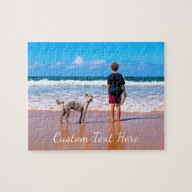 Ihr Foto-Puzzleteil mit benutzerdefiniertem Text Puzzle (Horizontal)