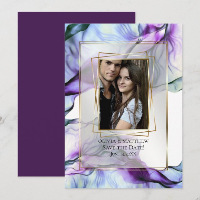 Ihr Foto Rahmen Abstrakt Plane Abstrakt Einladung (Vorne/Hinten)